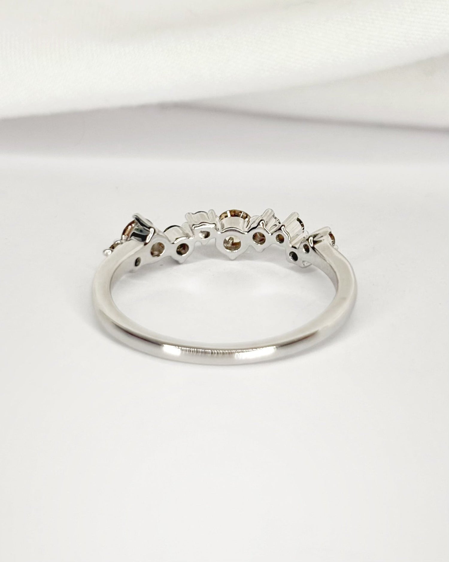 Bague Rivière Diamants Champagne 0.40 carat "Elise" - Elliade Paris