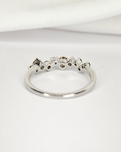 Bague Rivière Diamants Champagne 0.40 carat "Elise" - Elliade Paris