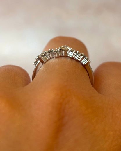 Bague Rivière Diamants Champagne 0.40 carat "Elise" - Elliade Paris
