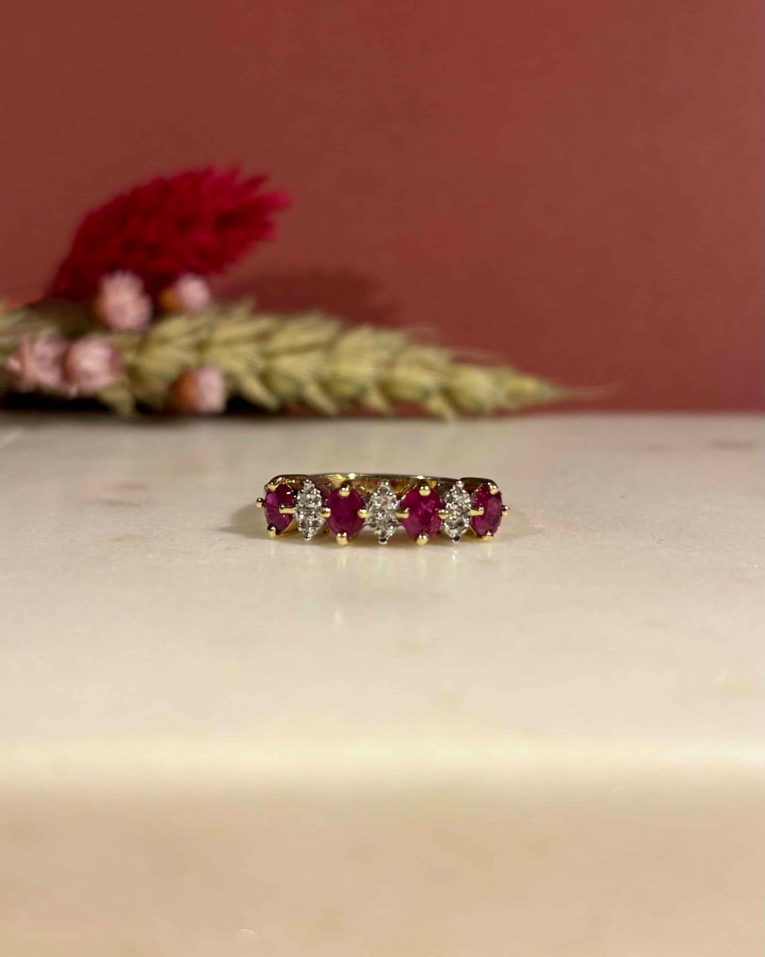 &quot;Vania&quot; 0.68 carat Ruby &amp;amp; Diamond River Ring