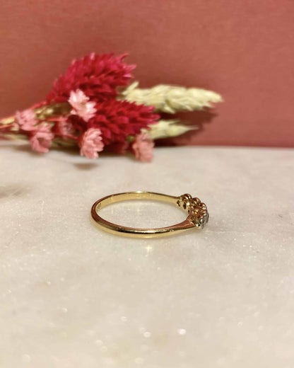 Bague Vintage Rivière 5 Diamants 0.34 carat &quot;Bruna&quot;