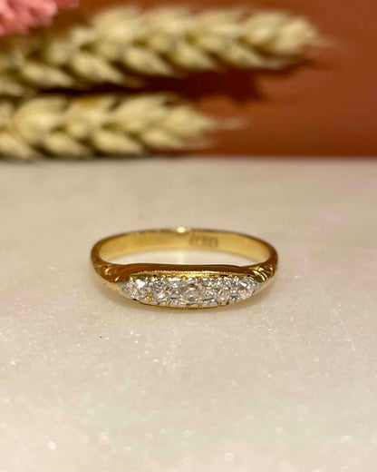 Bague Vintage Rivière de Diamants &quot;Haneïa&quot;