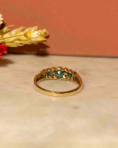 Bague Rivière Emeraudes &amp; Diamants &quot;Charly&quot;