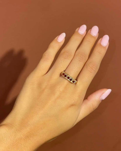 Bague Rivière Grenats 0.35 carat &quot;Marilou&quot; - Elliade Paris