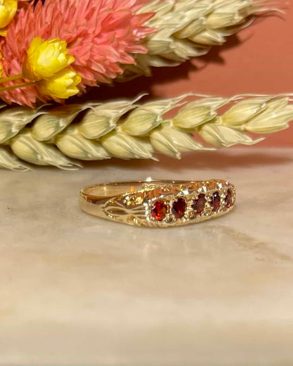 Bague Rivière Grenats 0.35 carat &quot;Marilou&quot; - Elliade Paris