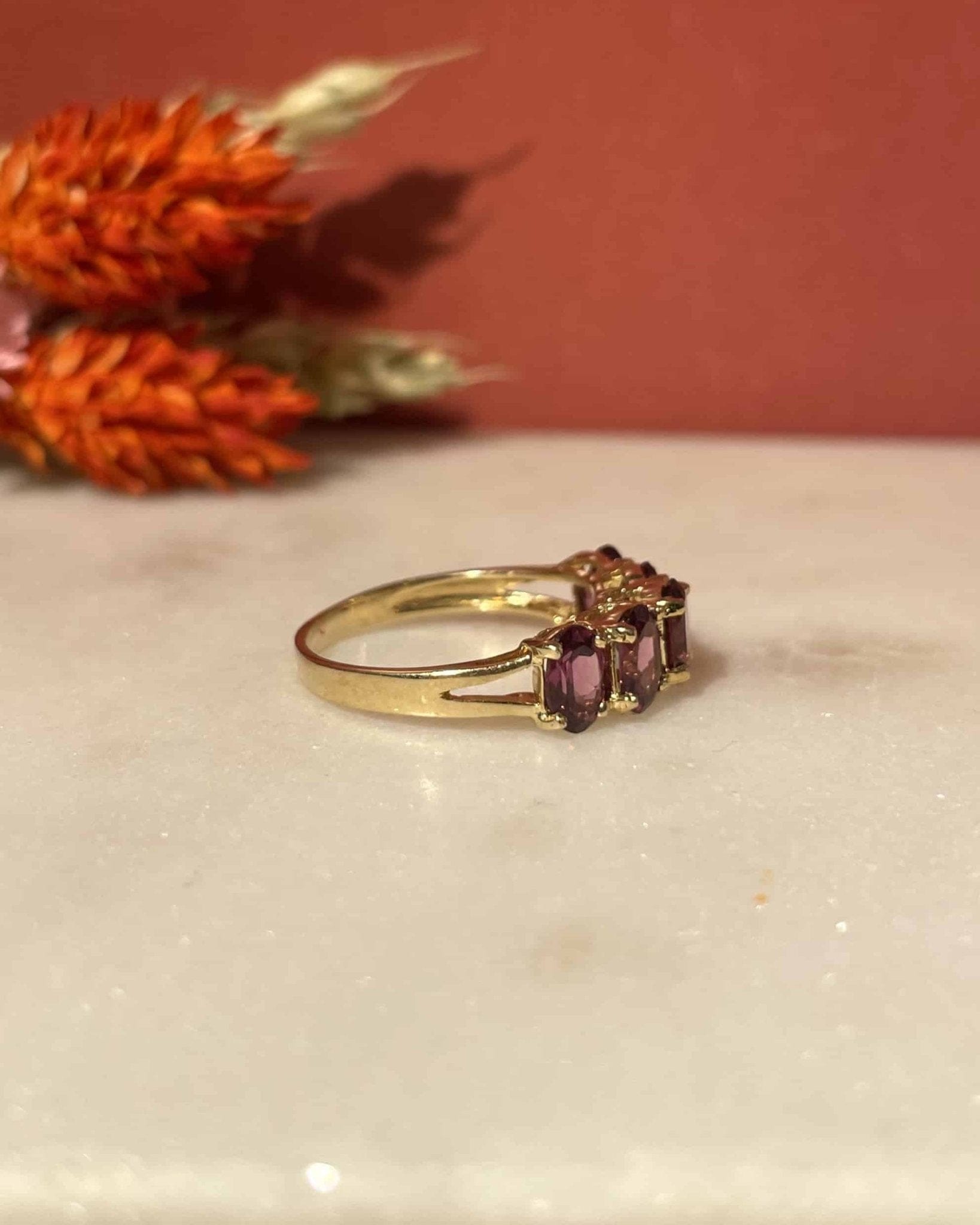 Bague Rivière Grenats 2.40 Carats "Marilou" - Elliade Paris