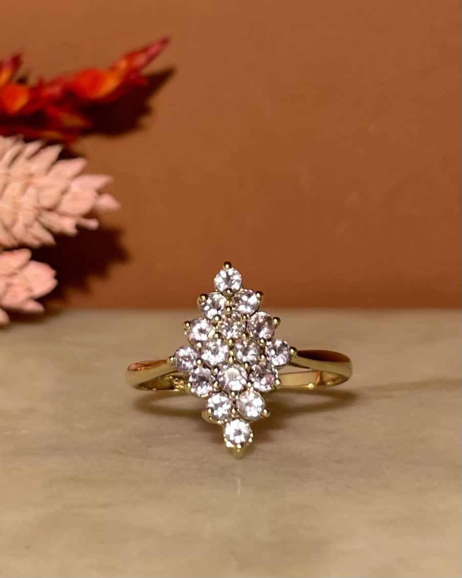 Bague Rivière Losange Tanzanites "Katie" - Elliade Paris