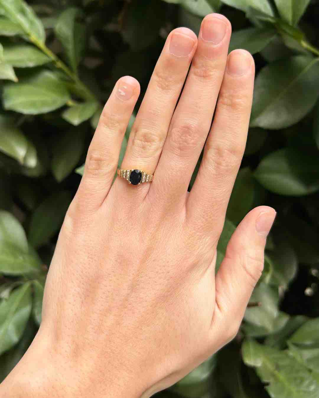 Bague Rivière Saphir 1.20 carat &amp; Diamants &quot;Kloë&quot; - Elliade Paris