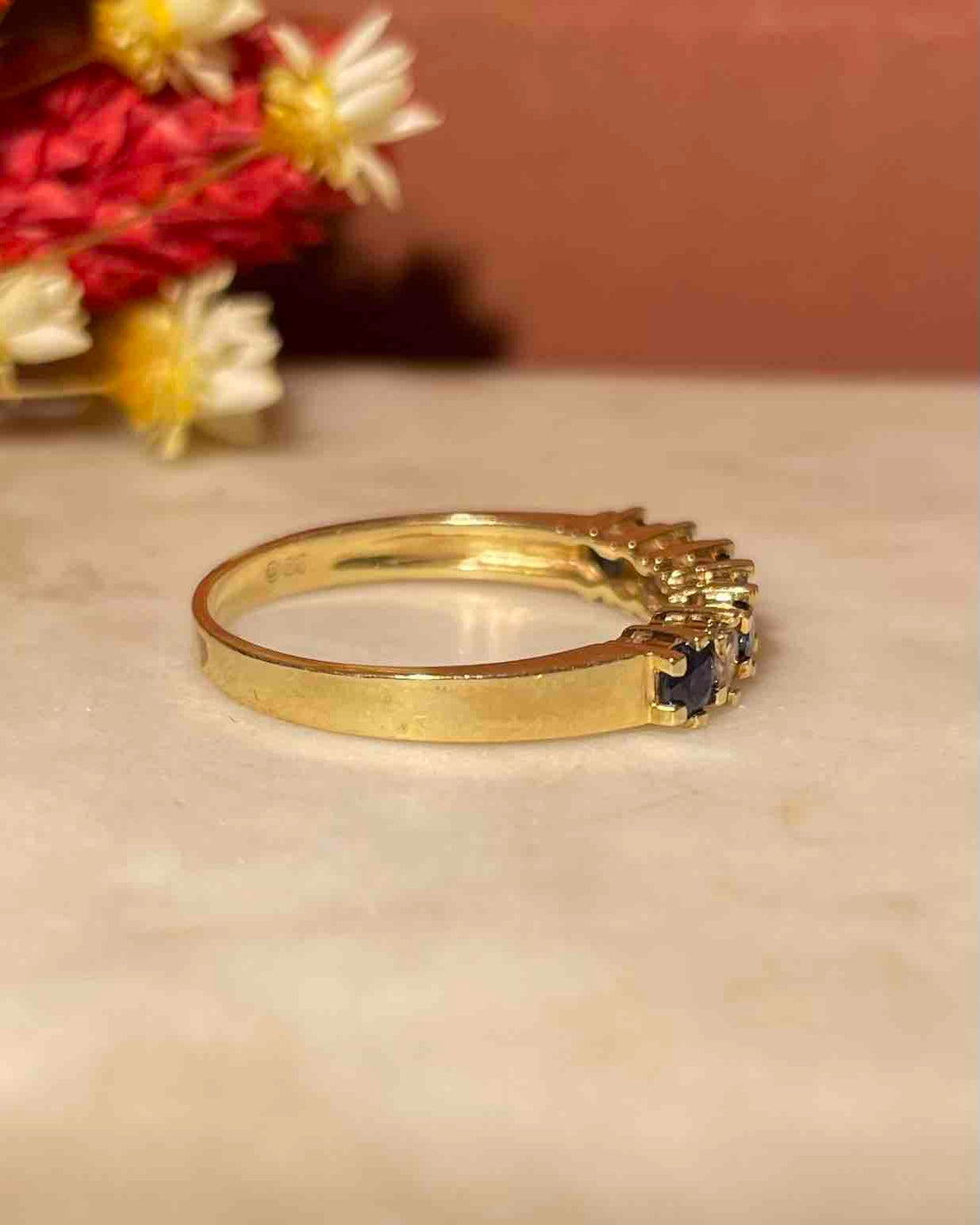 Demi alliance Saphirs &amp; Diamants &quot;Isabella&quot;