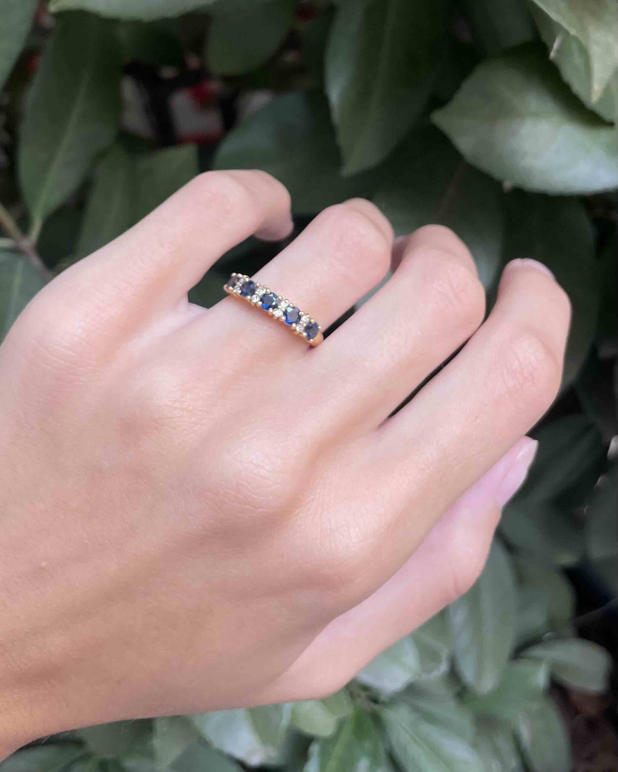Bague Rivière Saphirs &amp; Diamants "Ninon"