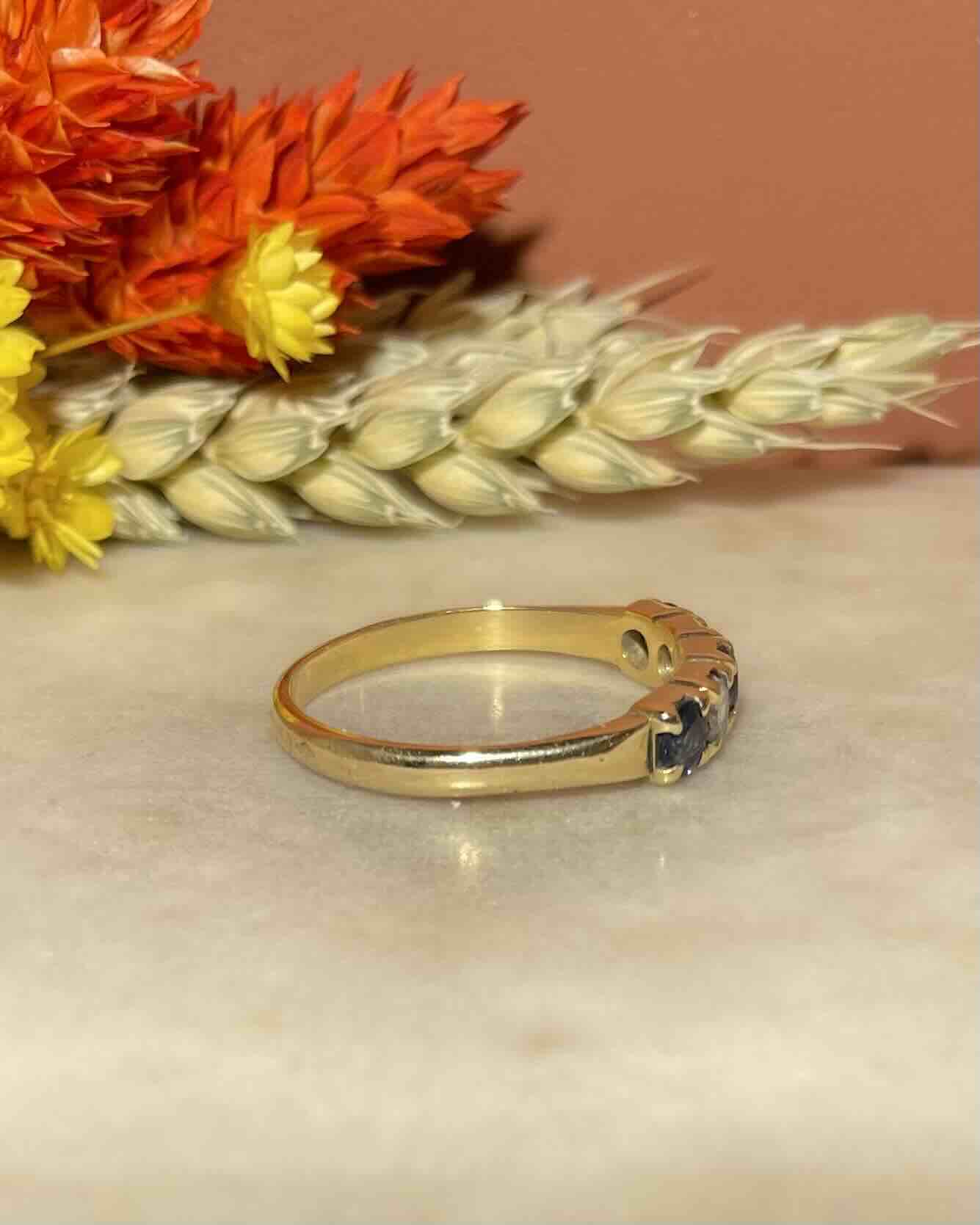Bague Rivière Saphirs &amp; Diamants "Capucine" - Elliade Paris