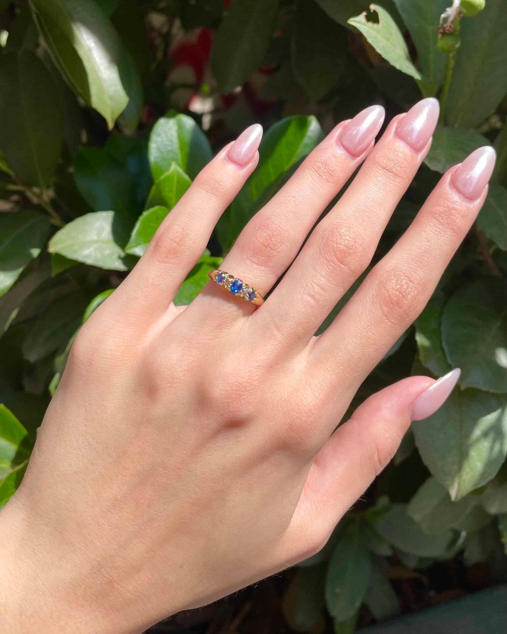 Bague Rivière Saphirs &amp; Diamants "Carrey" - Elliade Paris
