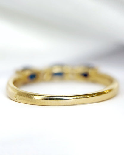 Bague Rivière Saphirs &amp; Diamants "Lisandre" - Elliade Paris