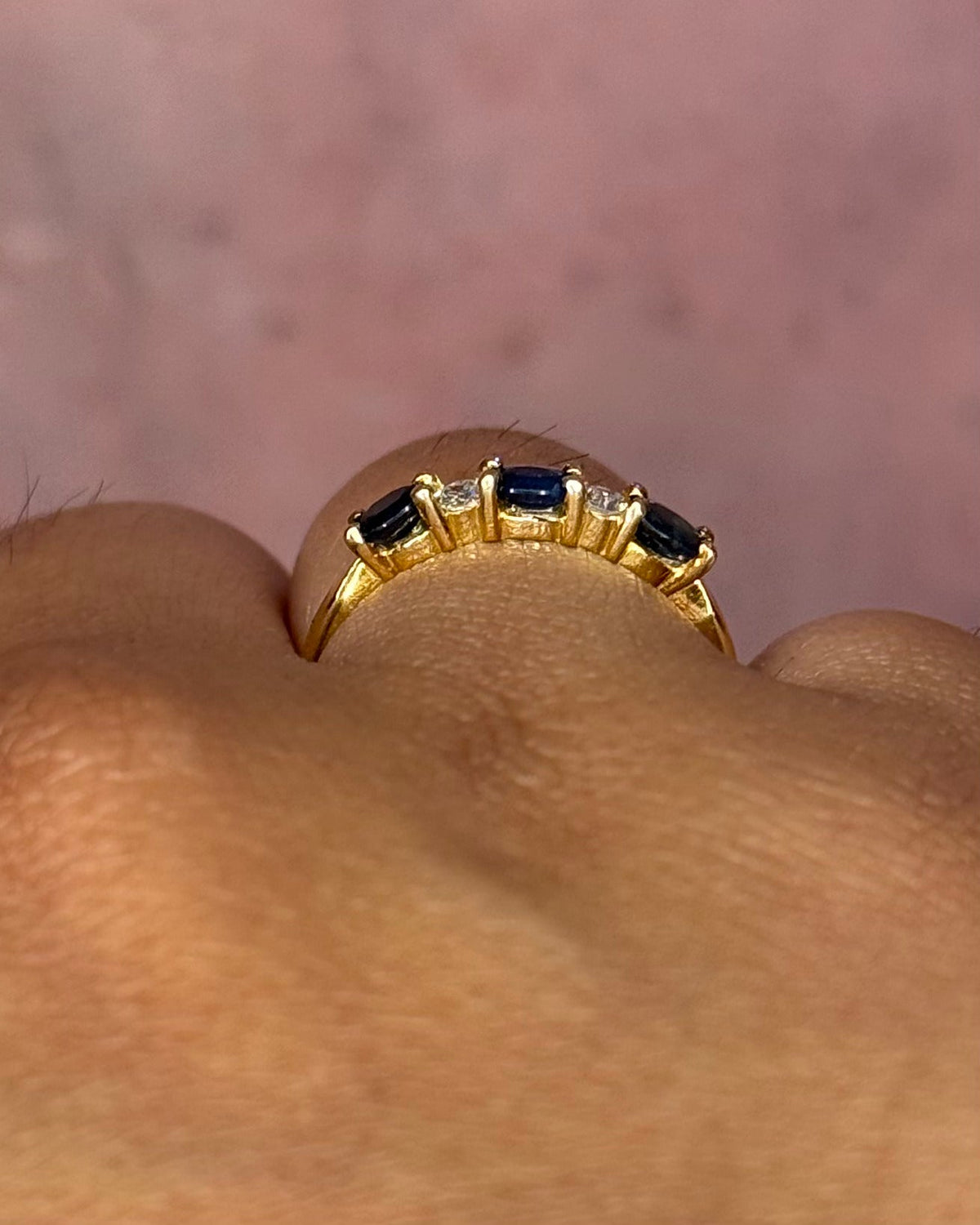 Bague Rivière Saphirs &amp; Diamants "Lisandre" - Elliade Paris
