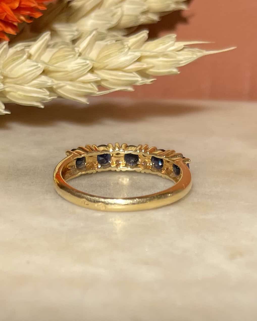 Bague Rivière Saphirs &amp; Diamants &quot;Ninon&quot; - Elliade Paris