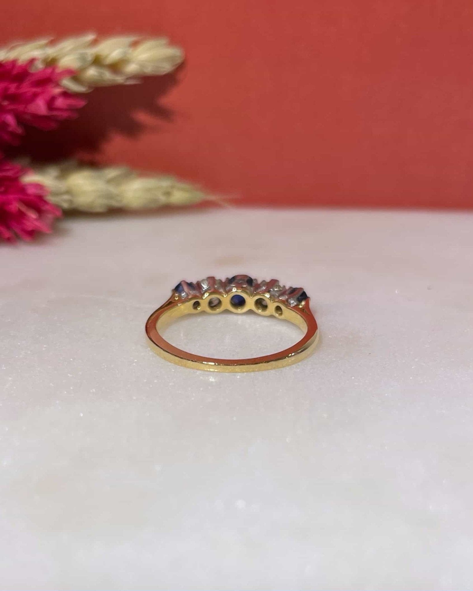 Bague Rivière Saphirs &amp; Diamants "Rina" - Elliade Paris