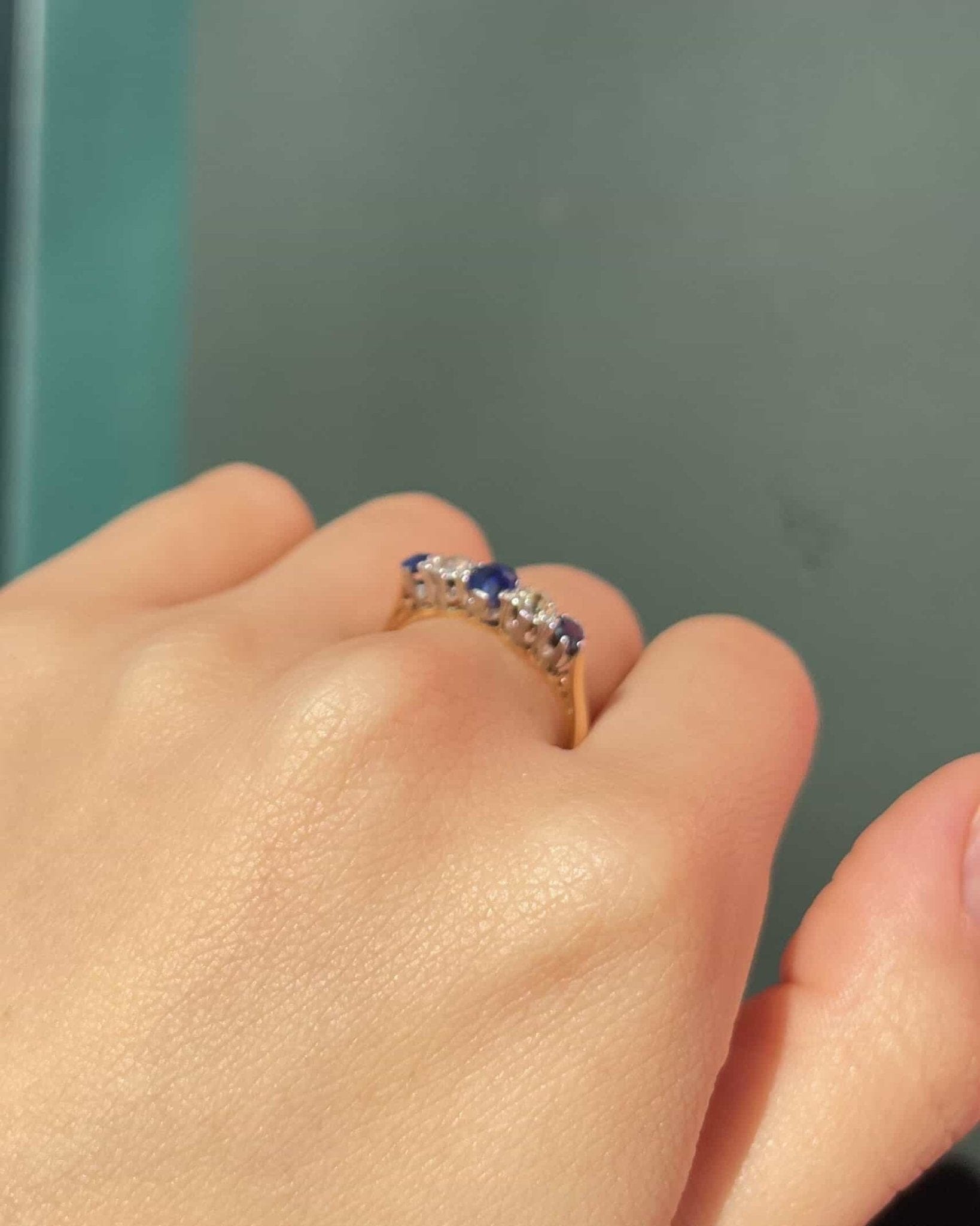 Bague Rivière Saphirs &amp; Diamants "Rina" - Elliade Paris