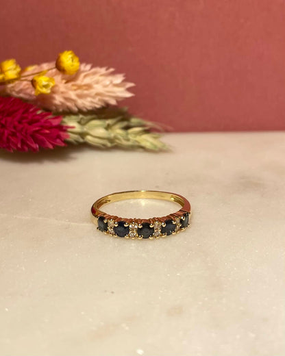 Bague Rivière Saphirs 0.68 carat &amp; Diamants &quot;Maude&quot;