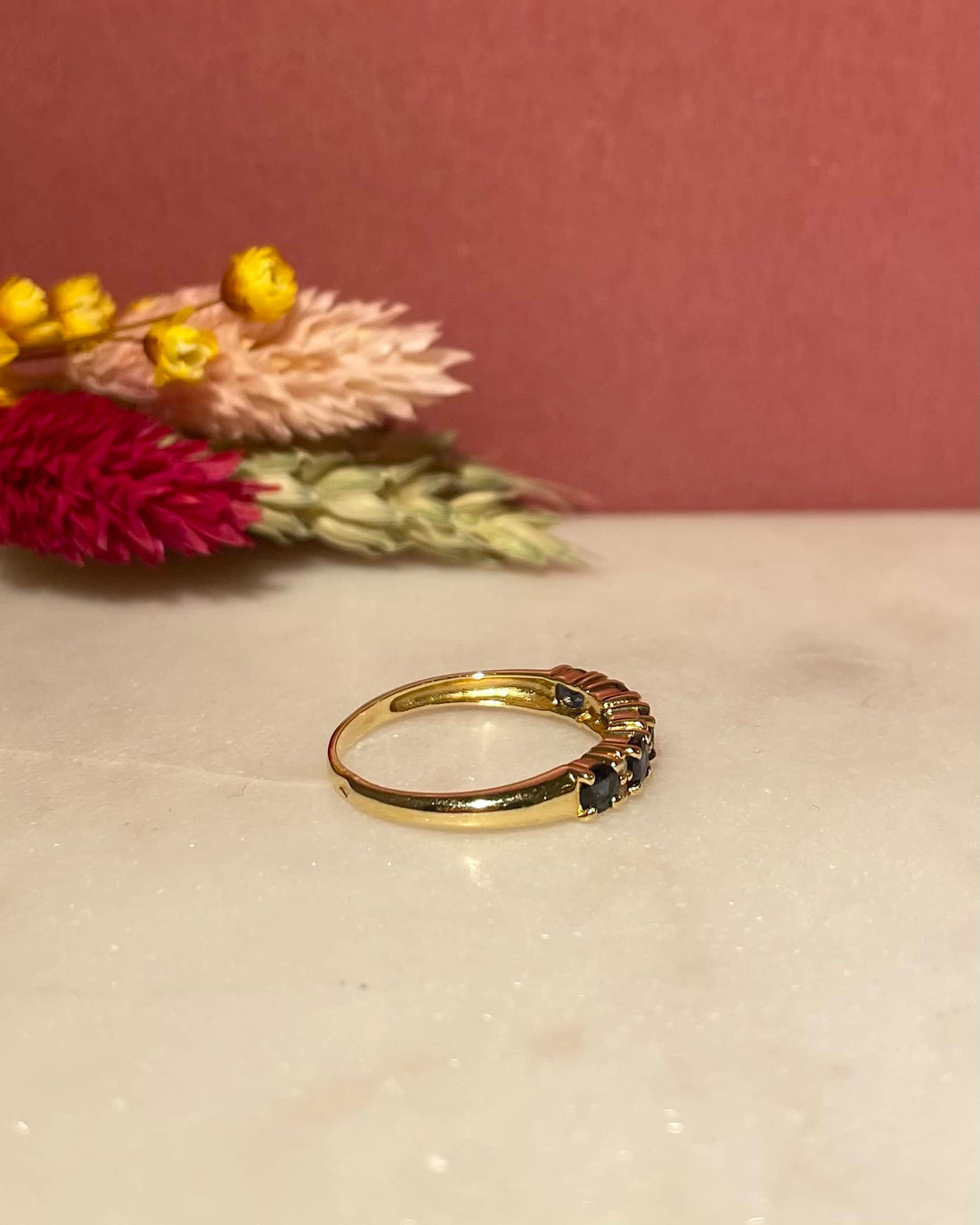 &quot;Maude&quot; 0.68 carat Sapphire &amp;amp; Diamond River Ring