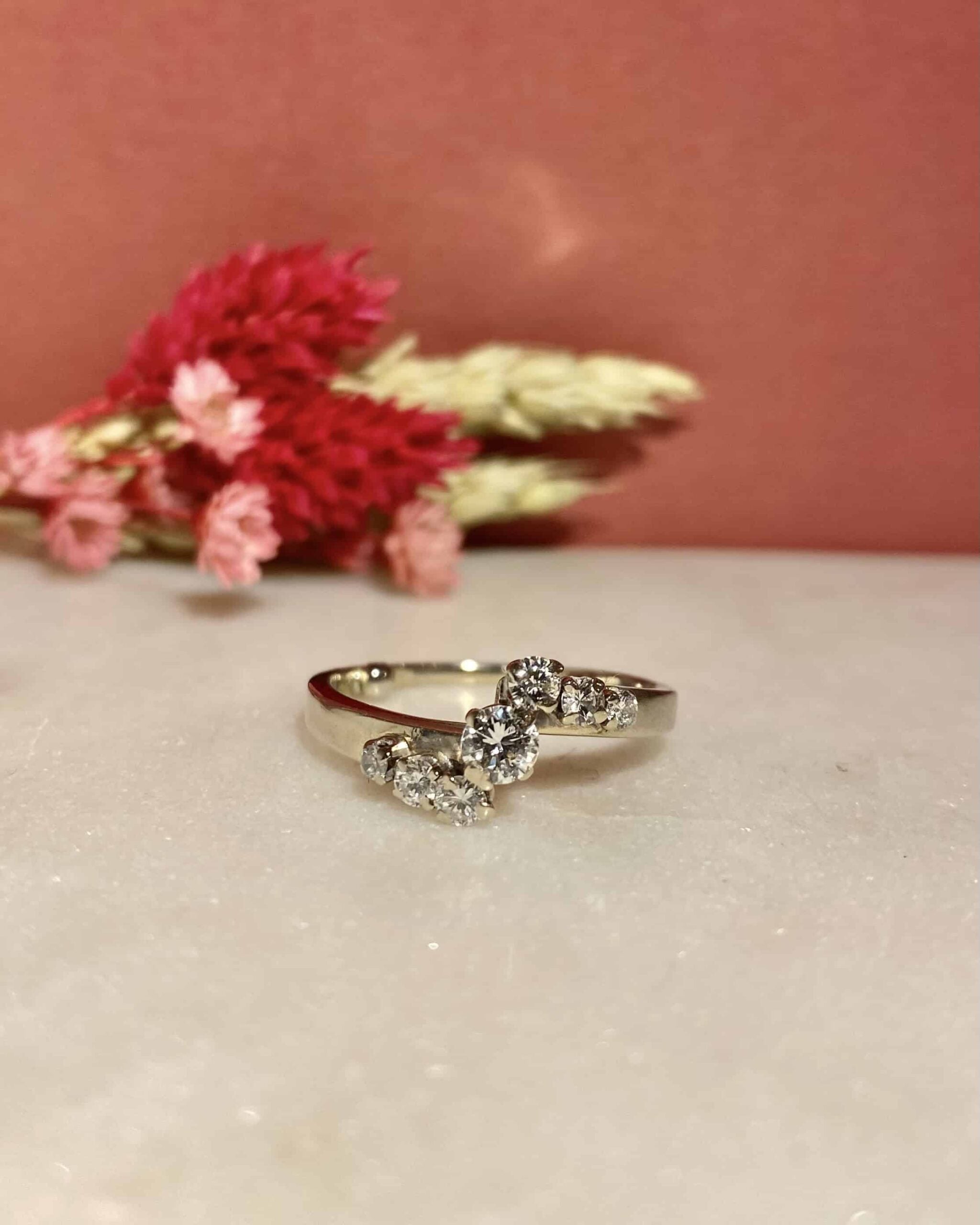 Bague Vintage 7 Diamants 0.60 carat &quot;Noelianne&quot;