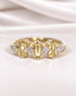 Bague Rivière Scapolites Jaunes de Madagascar 0.65 carat & Diamants "Lisette" - Elliade Paris