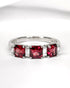 Bague Riviere Spinelles 1.44 carat & Diamants "Marika" - Elliade Paris