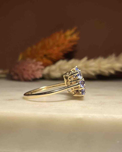 Bague rivière Tanzanite &quot;Cassandra&quot; - Elliade Paris
