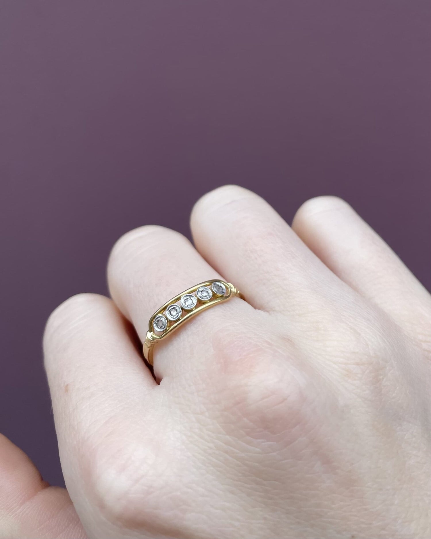 Bague Rivière Art Déco Diamants &quot;Sole&quot;