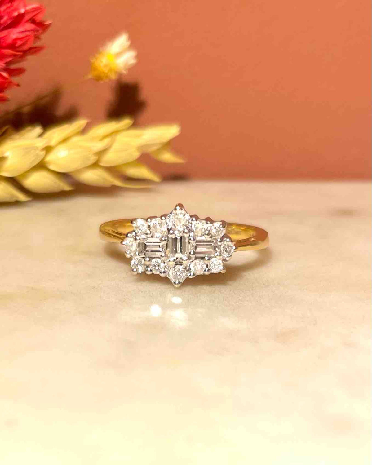 Anillo vintage de diamantes de 0,45 quilates "Daliana"
