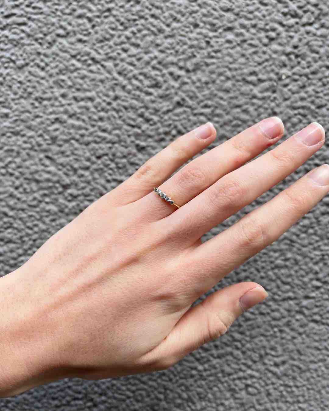 Bague Rivière Vintage Diamants "Olivia" - Elliade Paris
