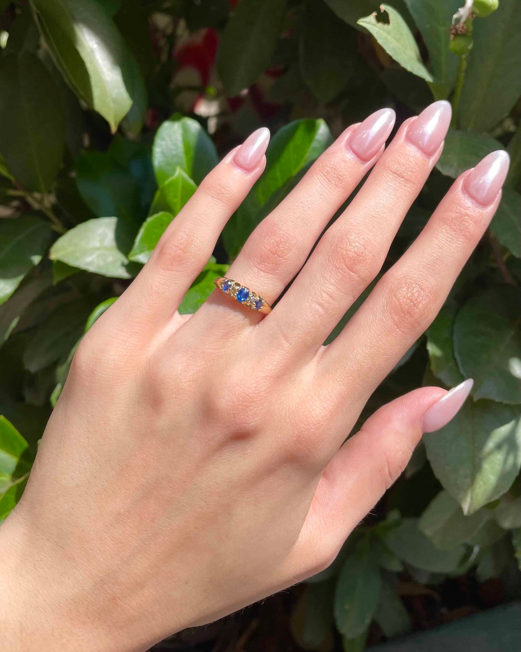 Bague Rivière Saphirs &amp; Diamants "Carrey" - Elliade Paris