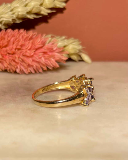 &quot;Maëlys&quot; Tanzanite &amp;amp; Diamond River Ring