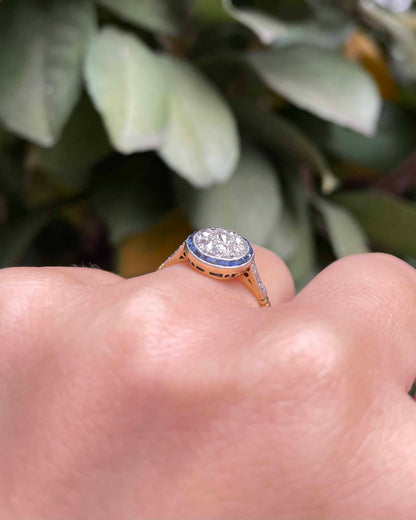 Bague Art-Déco Saphirs &amp; Diamants &quot;Safia&quot;