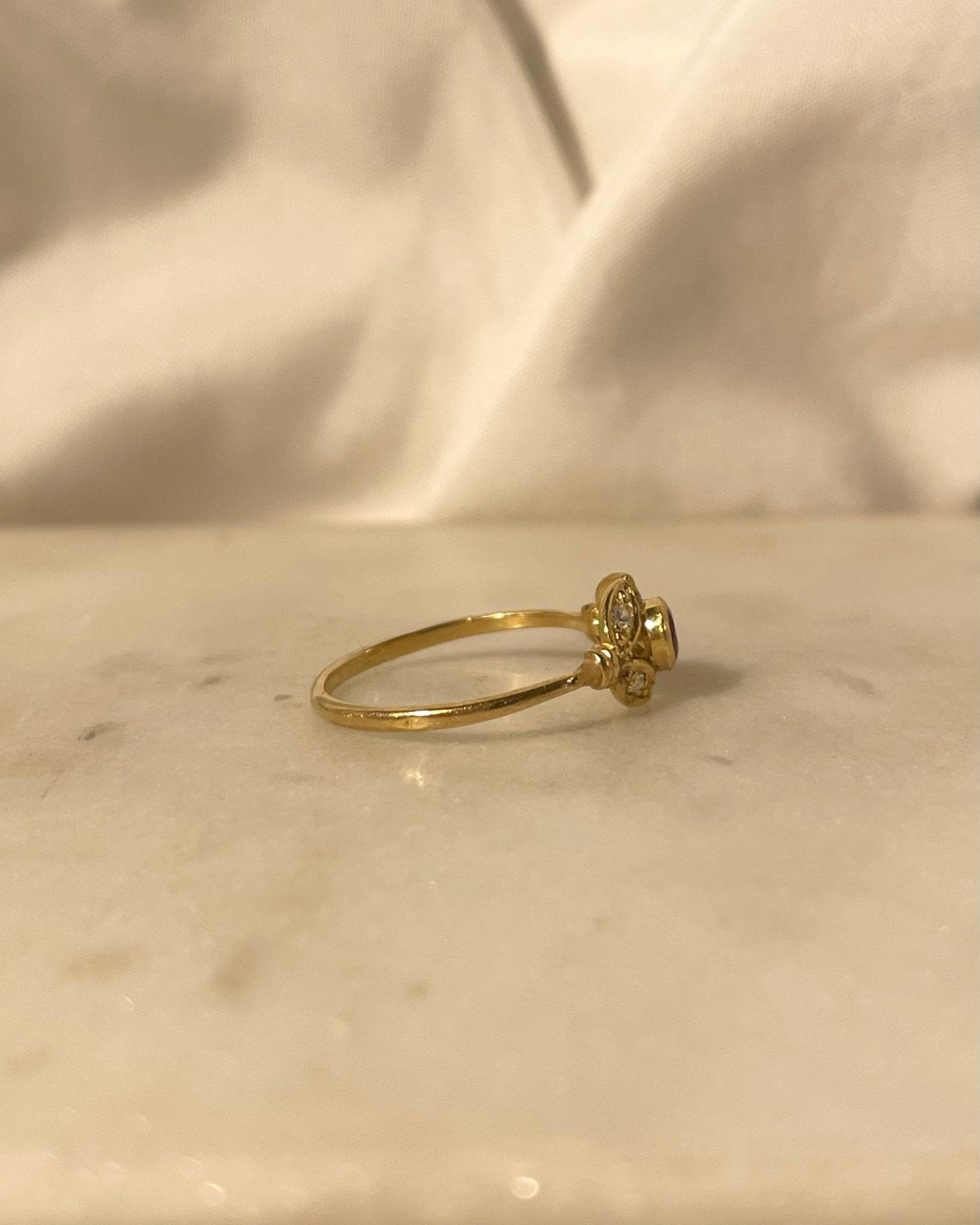 Bague Rubis 0.15 carat &amp; Diamants "Lise" - Elliade Paris
