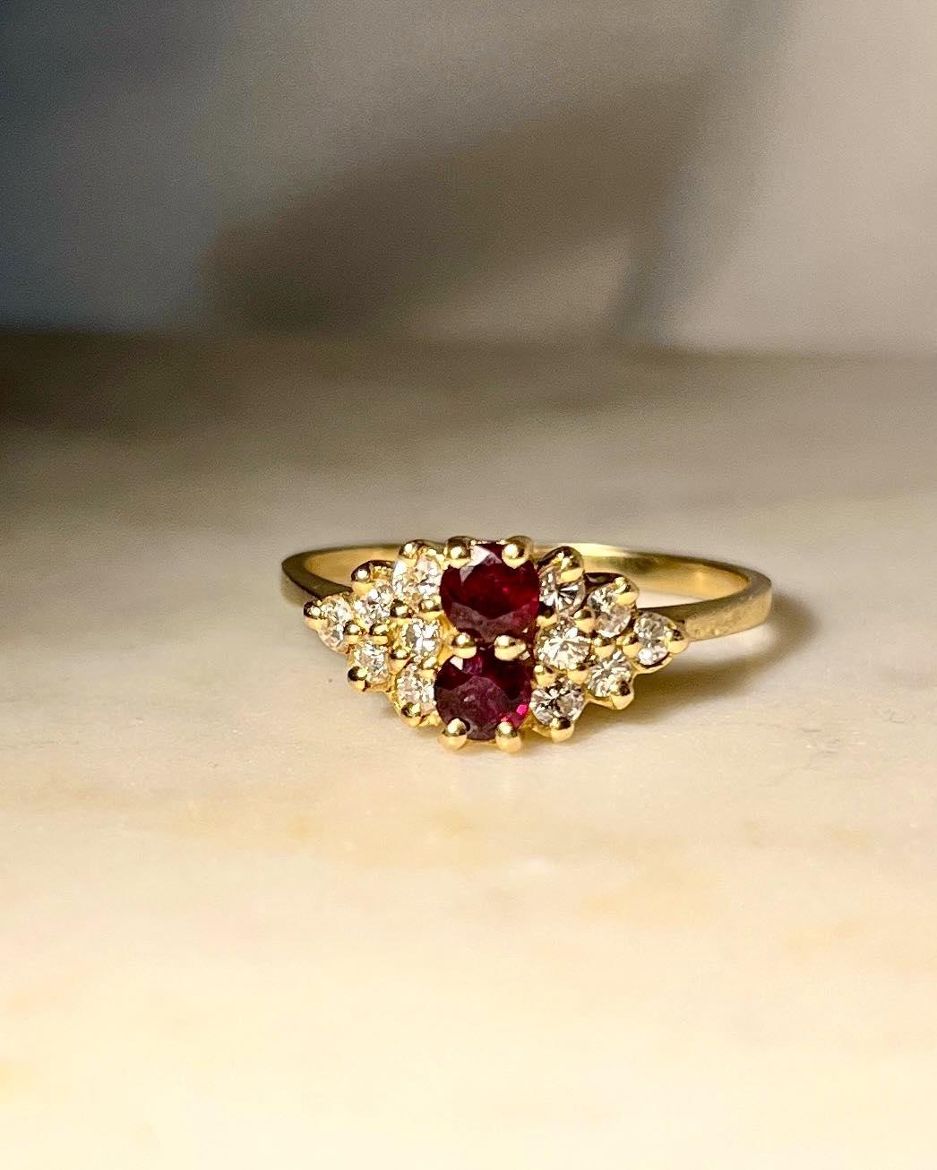 Bague rubis &amp; diamants "Jenny" - Elliade Paris