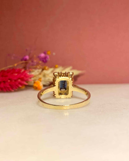 1 Carat Sapphire &amp;amp; Diamond Daisy Ring &quot;Luna&quot;