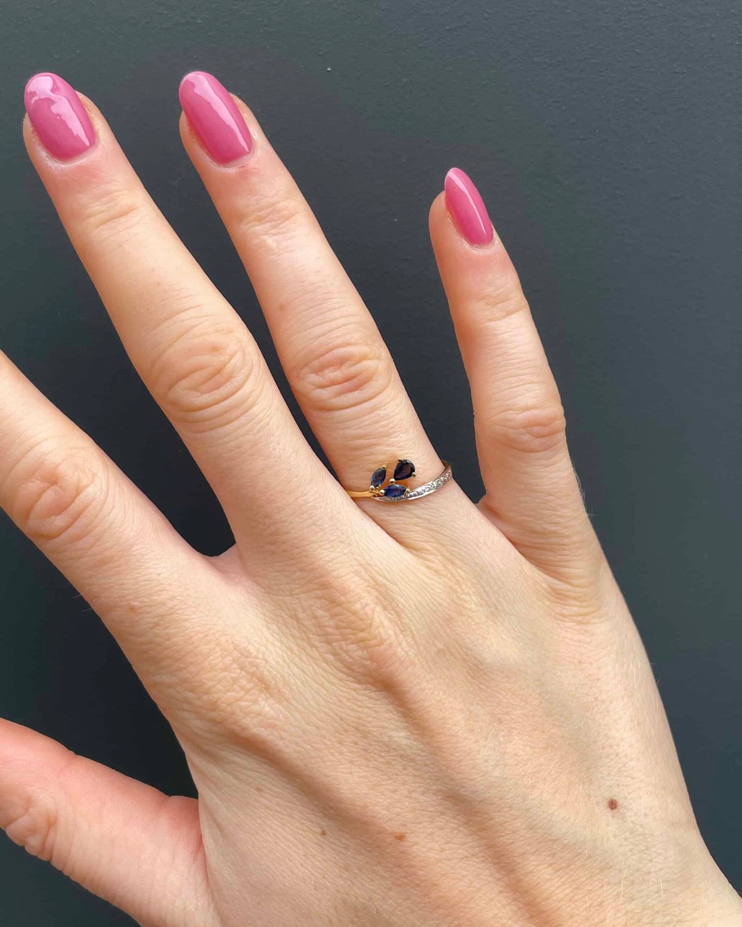 Bague Vintage Saphir &amp; Diamants &quot;Ghazal&quot;