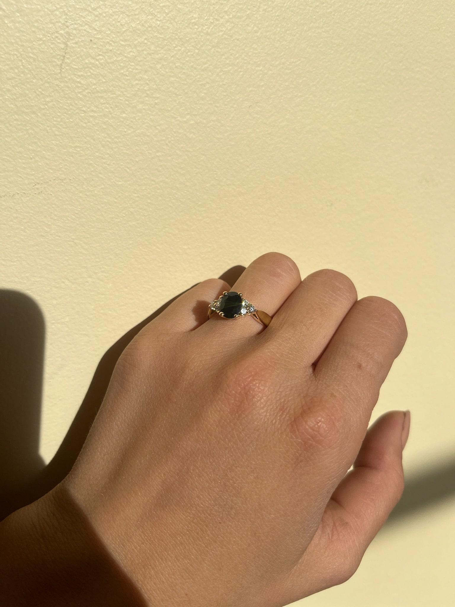 Bague saphir &amp; diamants "Aela" - Elliade Paris
