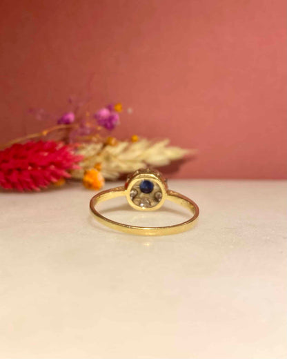 &quot;Nicola&quot; Sapphire &amp;amp; Diamond Daisy Ring