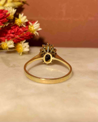 Bague Marguerite Saphir &amp; Diamants &quot;Donna&quot;
