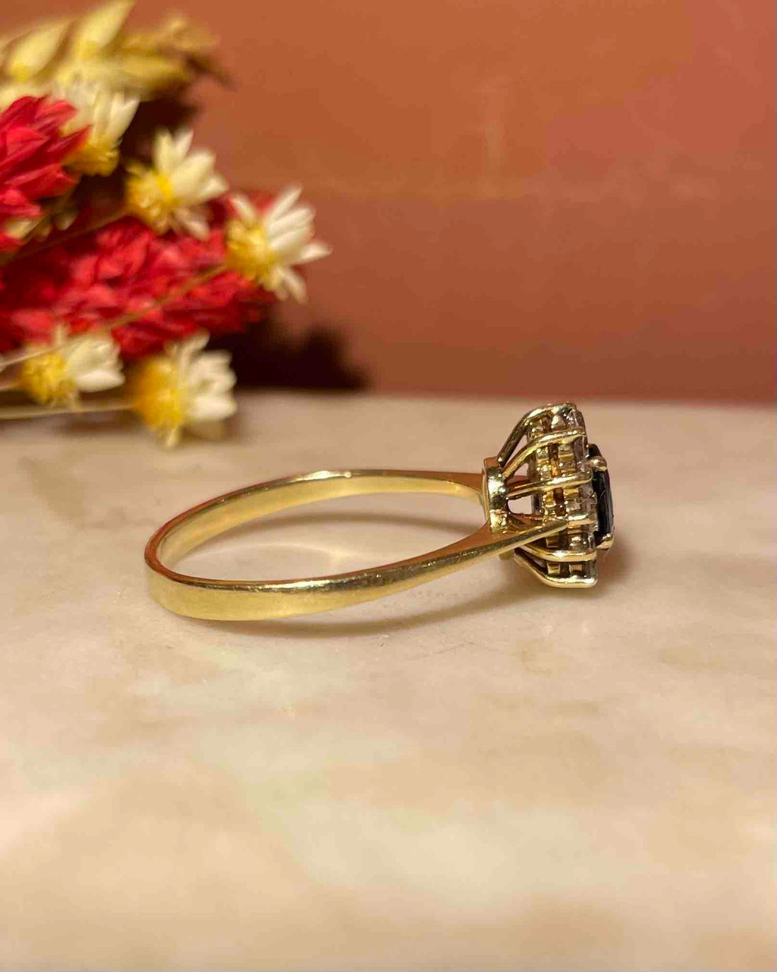 Bague Marguerite Saphir &amp; Diamants &quot;Donna&quot;