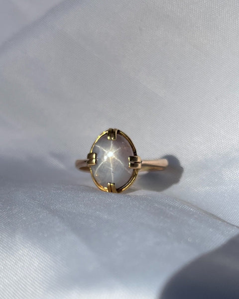 Bague vintage saphir étoilé