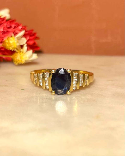 Bague Rivière Saphir 1.20 carat &amp; Diamants &quot;Kloë&quot;