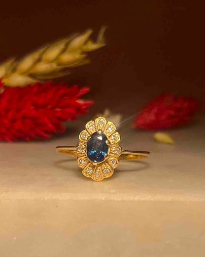 Bague Marguerite Saphir et Diamants &quot;Olympe&quot;