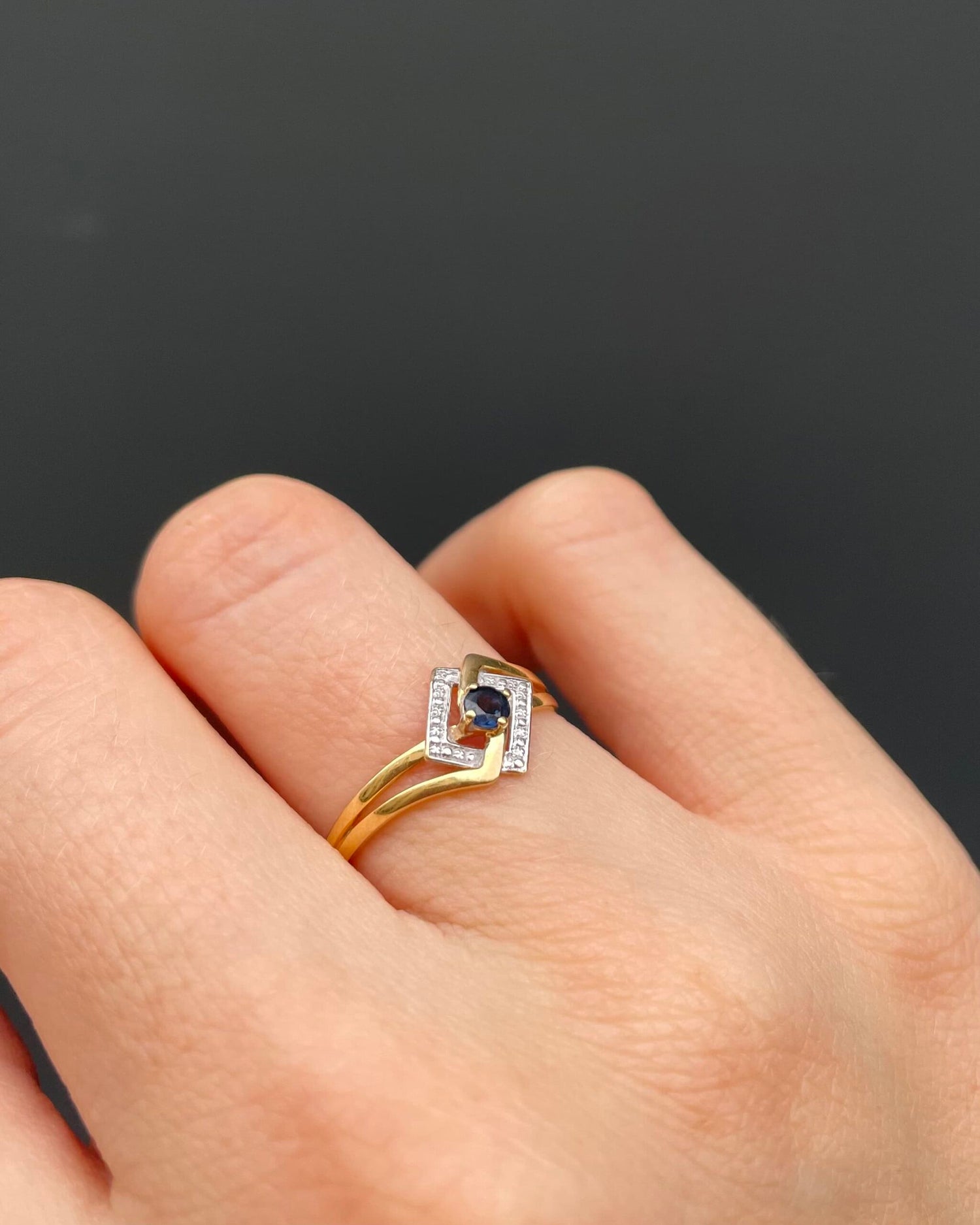 Bague Vintage Saphir &quot;Elianne&quot;