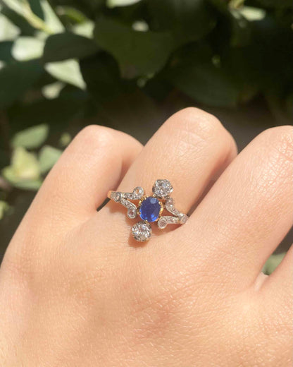 Bague Duchesse Saphir &amp; 18 Diamants &quot;Noora&quot;