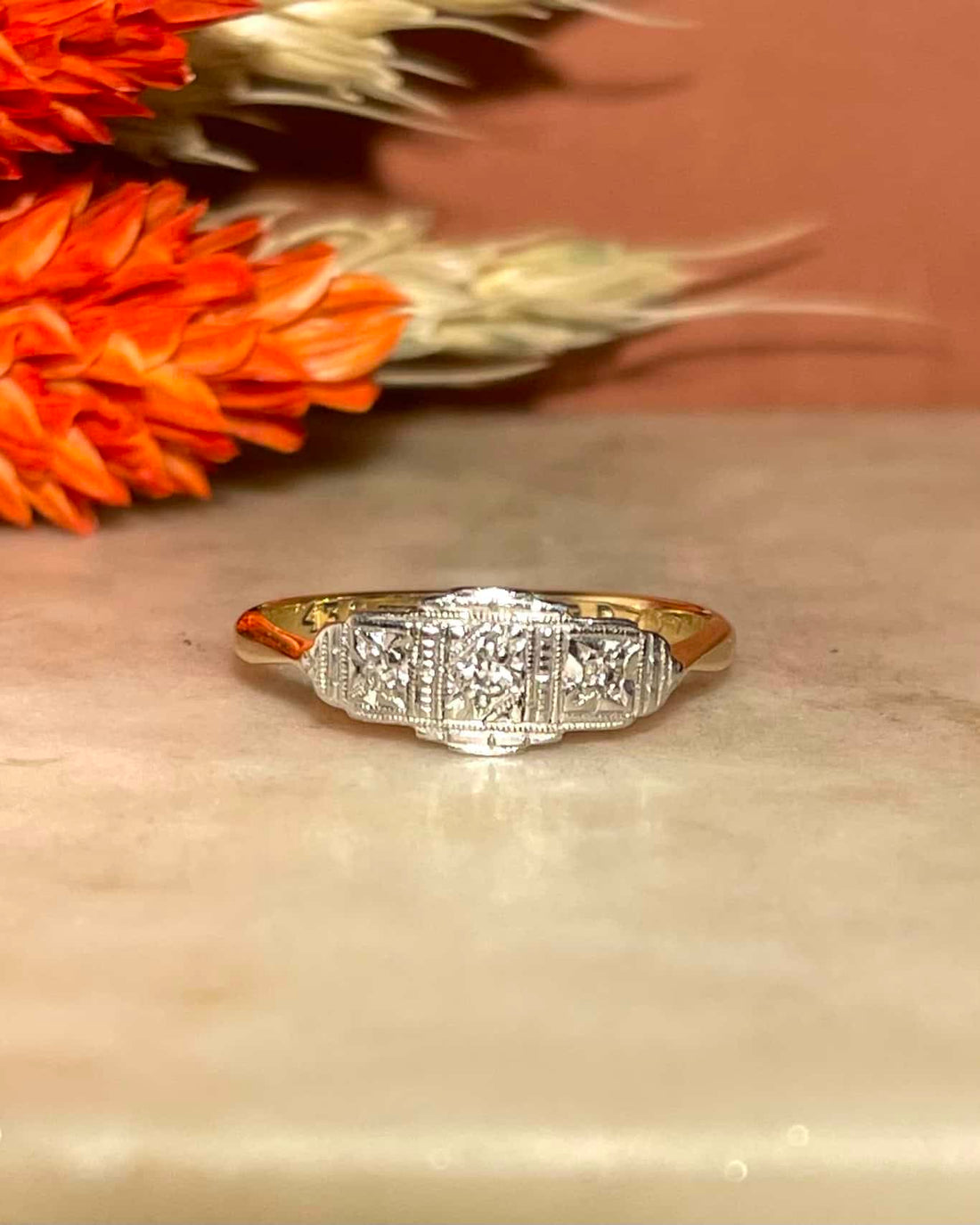 Bague vintage Art Déco Diamants &quot;Josepha&quot;