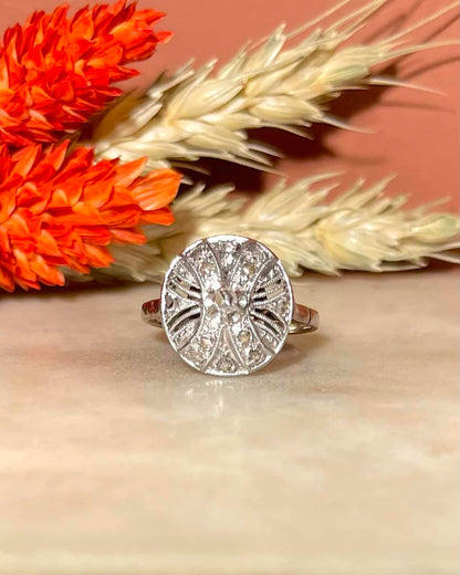 Bague Art-déco 13 Diamants &quot;Mana&quot;