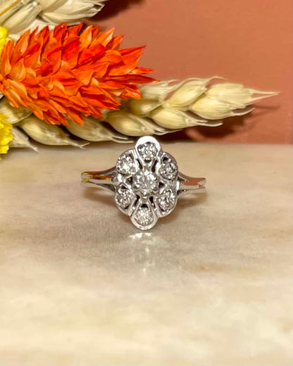 Bague Vintage Marguerite Diamants &quot;Denise&quot;