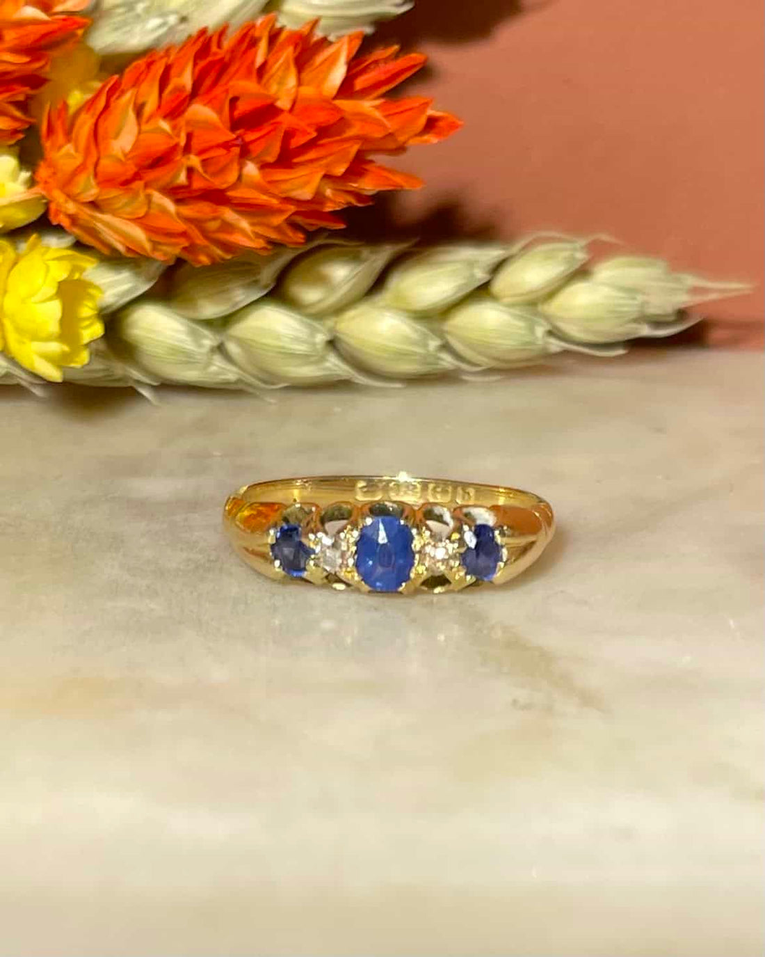 Bague Rivière Saphirs &amp; Diamants &quot;Carrey&quot;